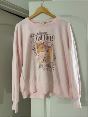 Lucky Brand Pink 'Tini Time' Graphic Sweatshirt